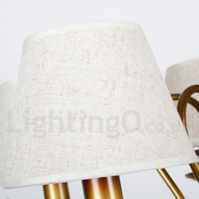 Lustre à 6 lumières de style bougie rétro rustique contemporain moderne