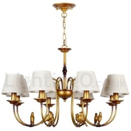 Lustre à 8 lumières de style bougie rétro rustique contemporain moderne