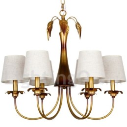 Lustre moderne contemporain rustique à 6 lumières de style bougie