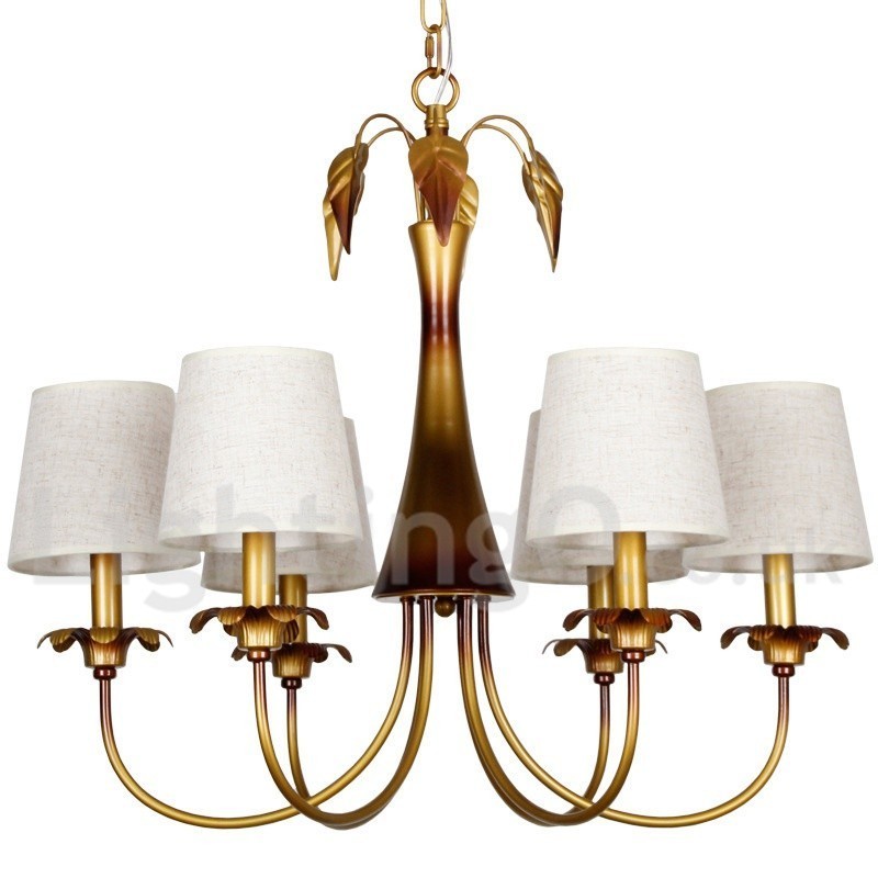 Lustre moderne contemporain rustique à 6 lumières de style bougie