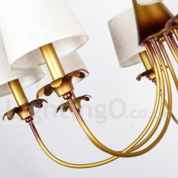 Lustre moderne contemporain rustique à 6 lumières de style bougie