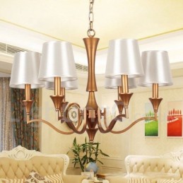 Lustre à 6 lumières de style méditerranéen en forme de bougie