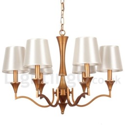 Lustre à 6 lumières de style méditerranéen en forme de bougie