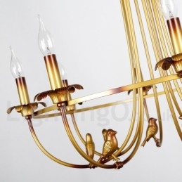 Lustre rétro à 6 lumières de style bougie