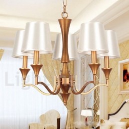 Lustre à 5 lumières de style méditerranéen rustique avec bougies