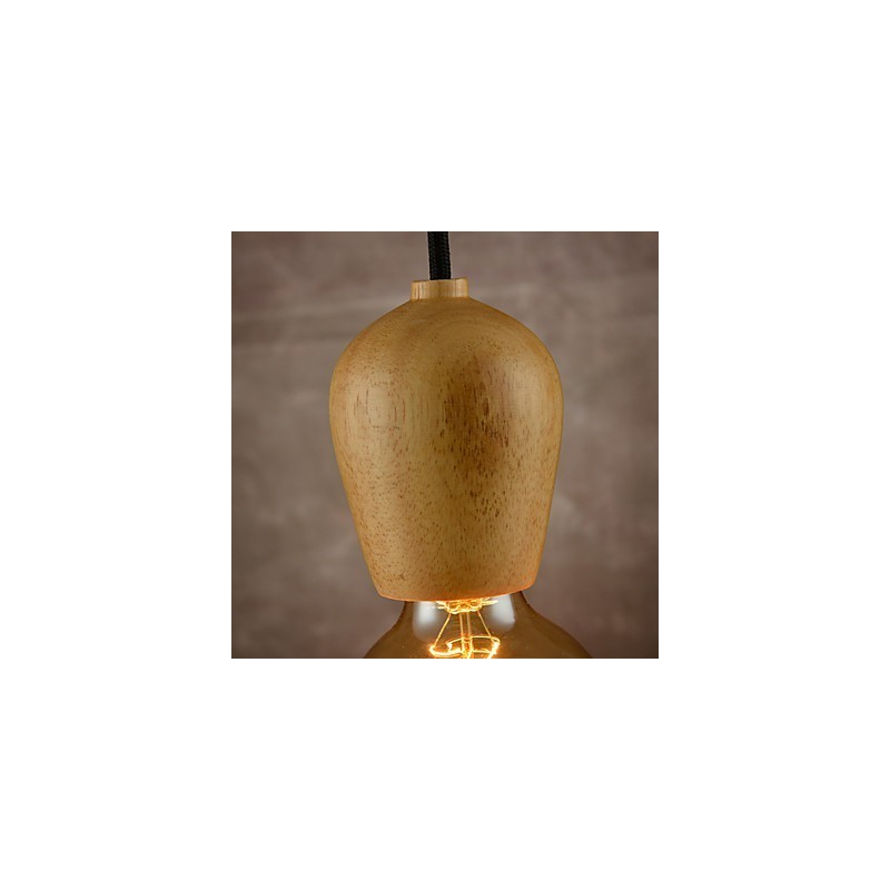 Lustre Mini Style Moderne Contemporain Bois Bambou