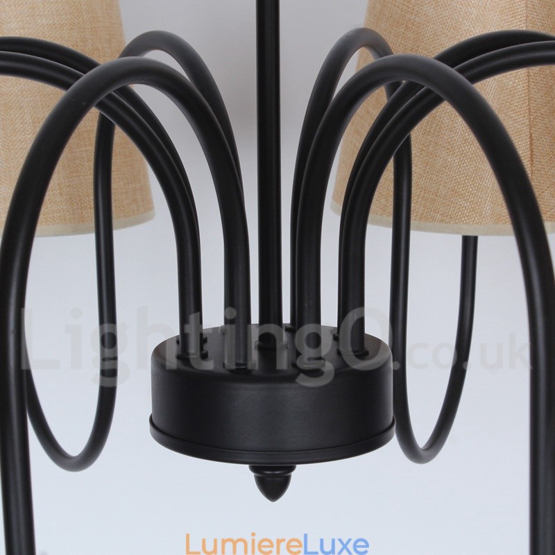 Lustre contemporain rustique de style méditerranéen à 8 lumières de style bougie