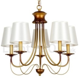 Lustre à 5 lumières de style méditerranéen rustique et contemporain moderne de style bougie