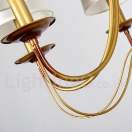 Lustre à 5 lumières de style méditerranéen rustique et contemporain moderne de style bougie