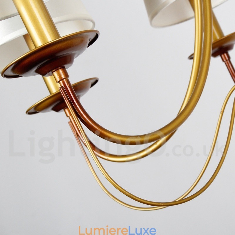 Lustre à 5 lumières de style méditerranéen rustique et contemporain moderne de style bougie