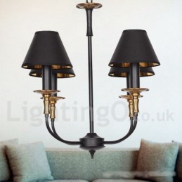 Lustre rétro contemporain à 4 lumières de style bougie