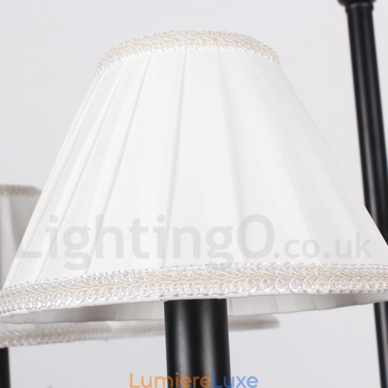 Lustre rétro rustique à 12 lumières, grand format, à 2 niveaux, style bougie