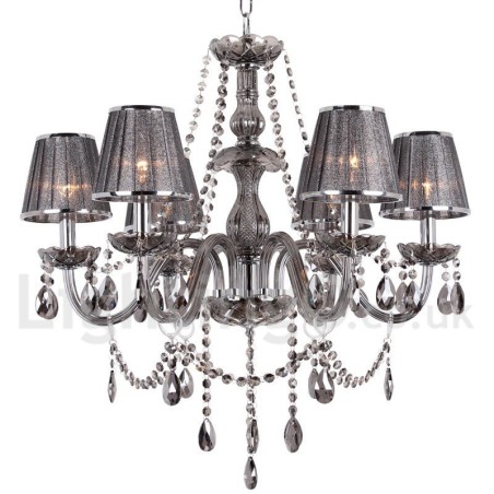Lustre en cristal K9 à 6 lumières de style bougie Lustre en cristal K9 à 6 lumières de style bougie