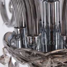 Lustre en cristal K9 à 6 lumières de style bougie