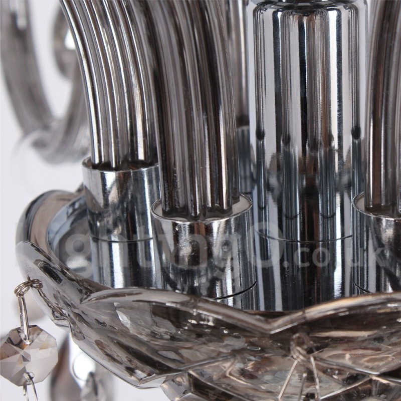 Lustre en cristal K9 à 6 lumières de style bougie