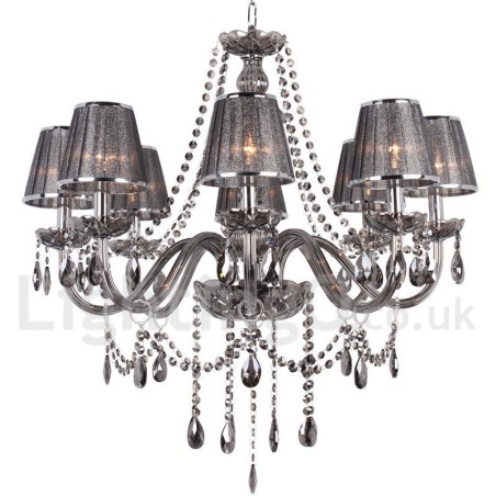 Lustre en cristal K9 à 8 lumières de style bougie