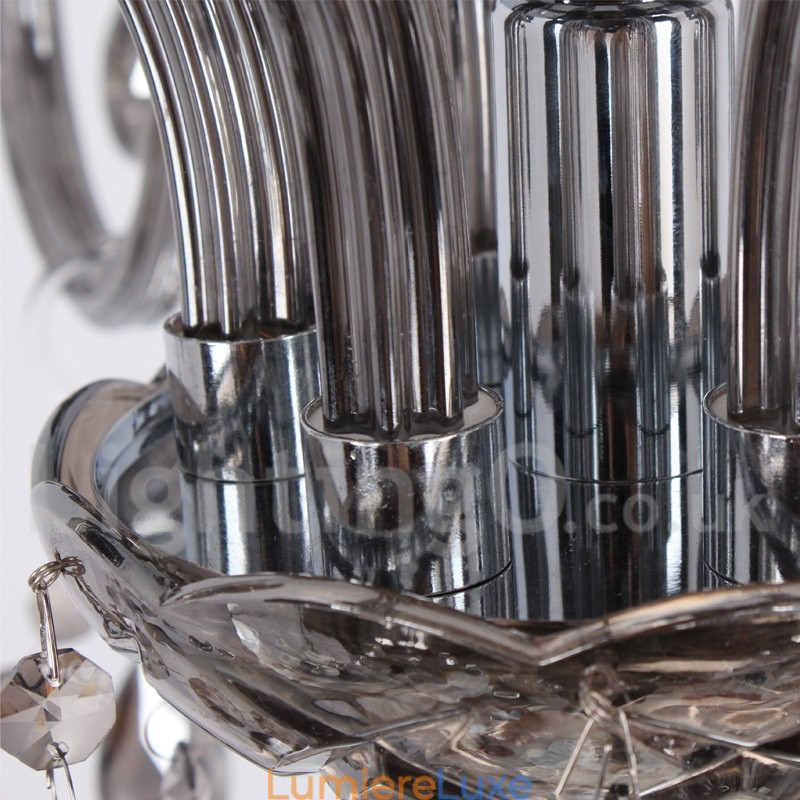 Lustre à 3 lumières en cristal K9 de style bougie