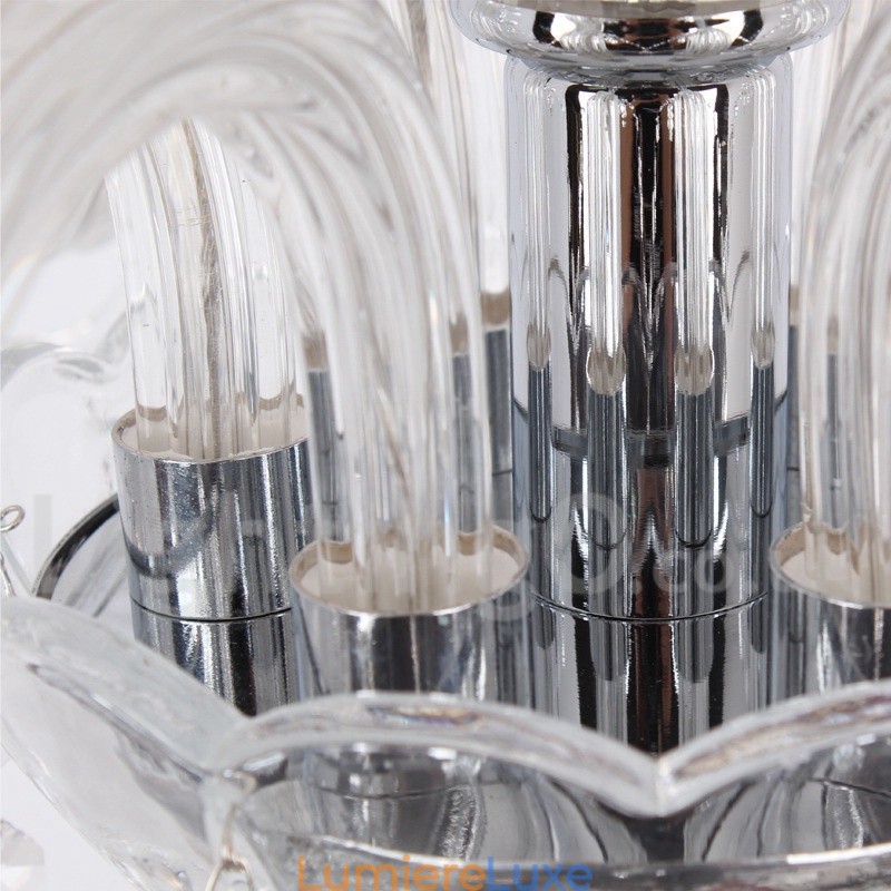 Lustre contemporain à 8 lumières en cristal K9 de style bougie