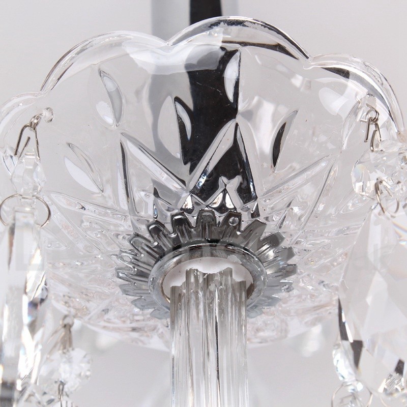 Lustre contemporain à 3 lumières en cristal K9 de style bougie