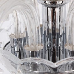 Lustre contemporain à 3 lumières en cristal K9 de style bougie