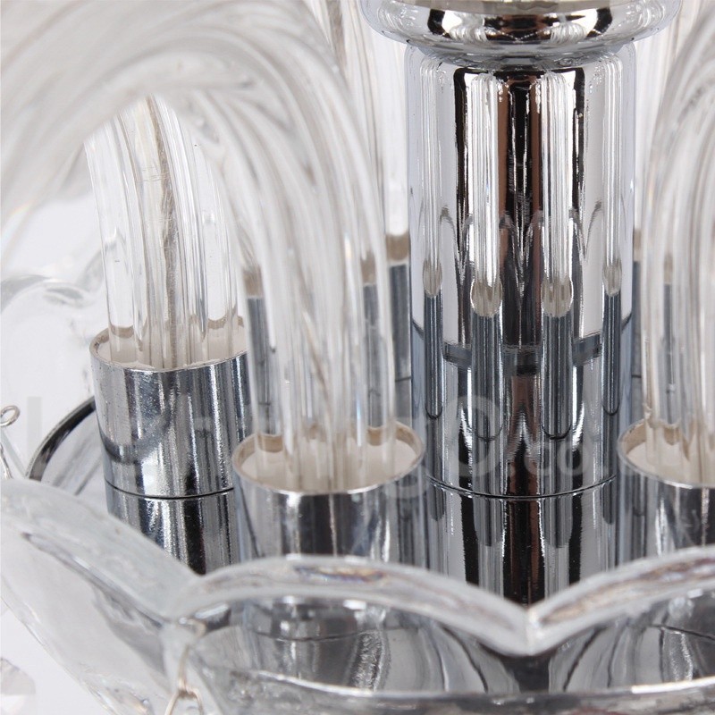 Lustre contemporain à 3 lumières en cristal K9 de style bougie