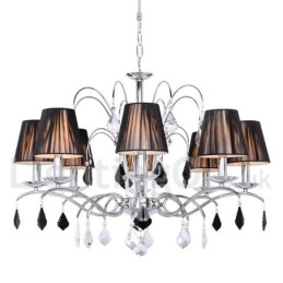 Lustre contemporain à 8 lumières en cristal K9 de style bougie