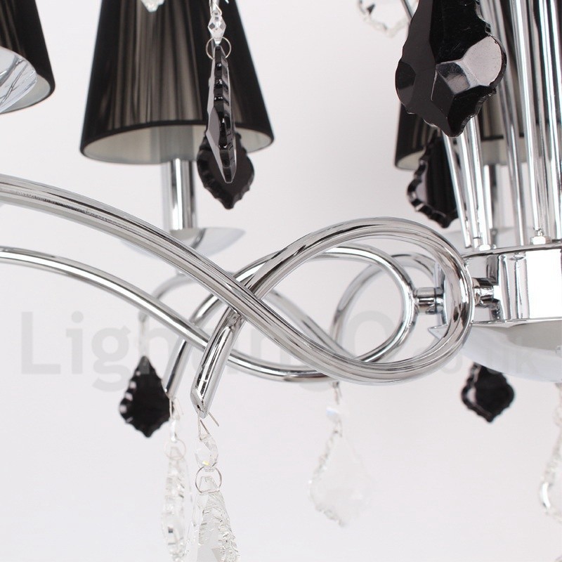 Lustre contemporain à 8 lumières en cristal K9 de style bougie