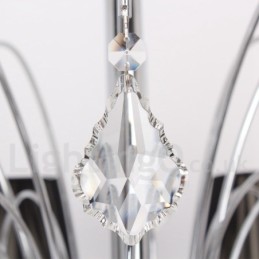 Lustre contemporain à 8 lumières en cristal K9 de style bougie