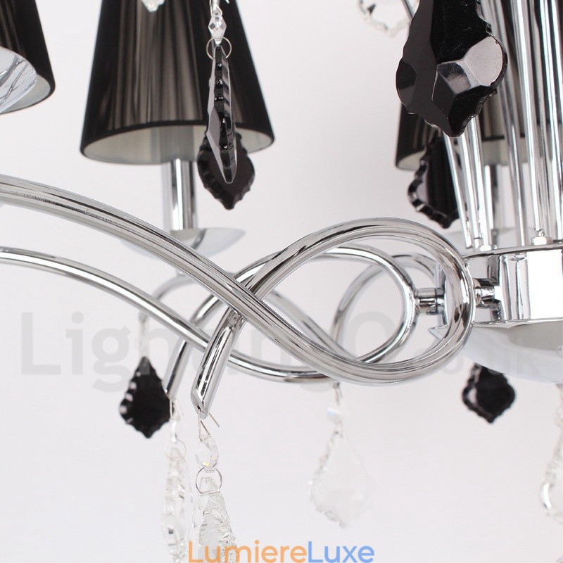 Lustre contemporain à 5 lumières en cristal K9 de style bougie