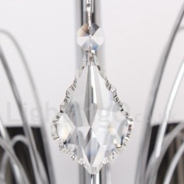 Lustre contemporain à 5 lumières en cristal K9 de style bougie