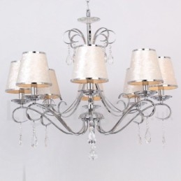 Lustre contemporain à 8 lumières en cristal K9 de style bougie