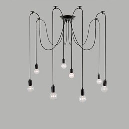 Lustre suspendu à 8 lumières, style traditionnel, classique et rétro, en métal