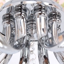 Lustre contemporain à 5 lumières en cristal K9 de style bougie