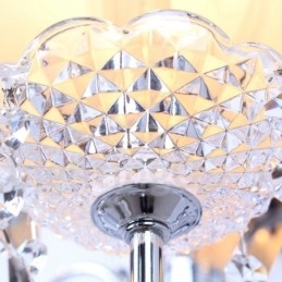 Lustre contemporain à 8 lumières en cristal K9 de style bougie