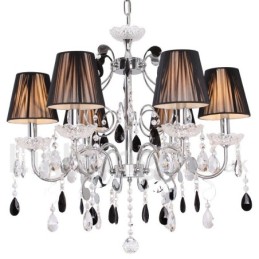 Lustre contemporain à 6 lumières en cristal K9 de style bougie