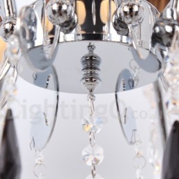 Lustre contemporain à 6 lumières en cristal K9 de style bougie