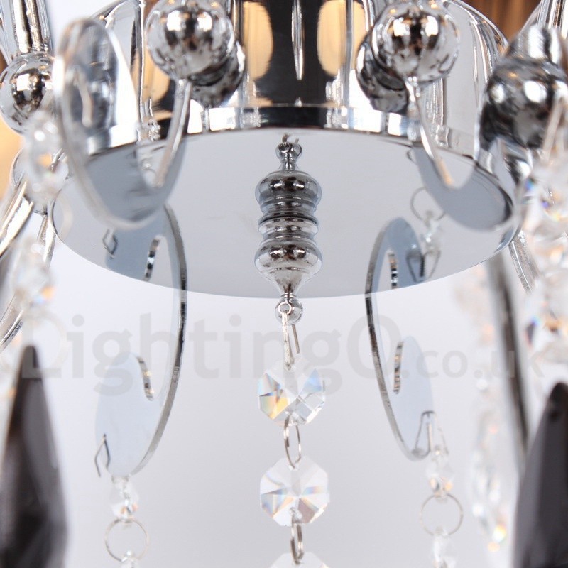 Lustre contemporain à 6 lumières en cristal K9 de style bougie