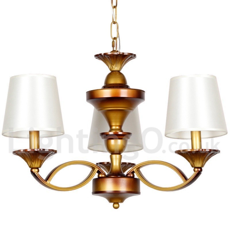 Lustre rustique à 3 lumières de style méditerranéen rétro