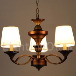 Lustre rustique à 3 lumières de style méditerranéen rétro