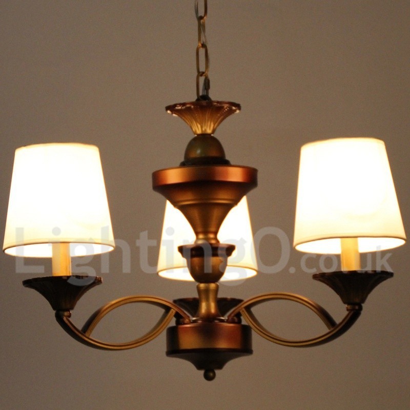Lustre rustique à 3 lumières de style méditerranéen rétro