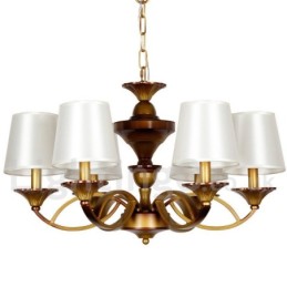Lustre rustique à 6 lumières de style méditerranéen rétro