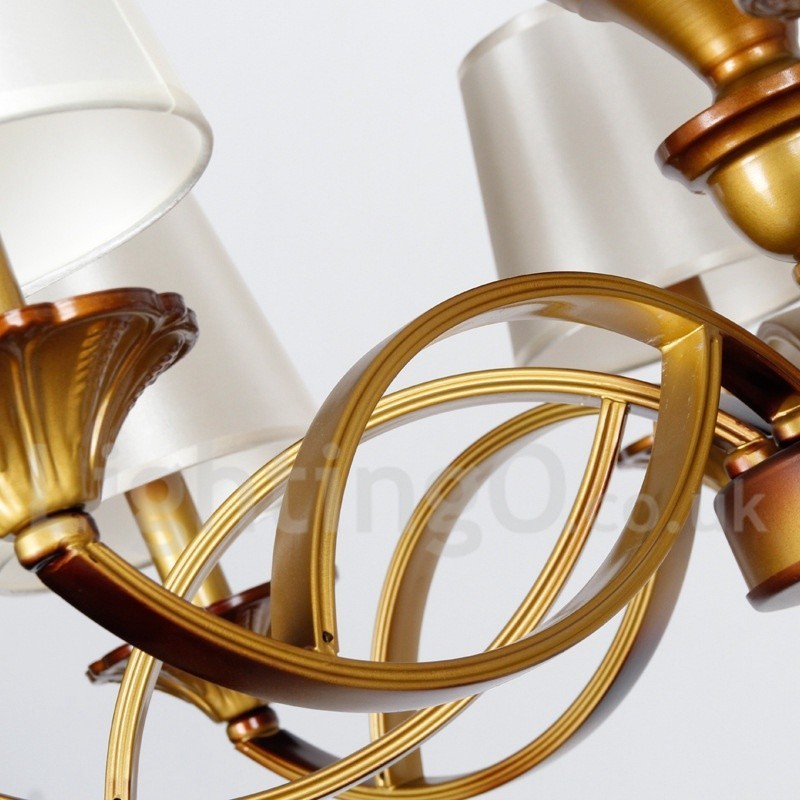 Lustre rétro à 5 lumières de style bougie