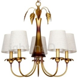 Lustre moderne contemporain rustique à 5 lumières de style bougie