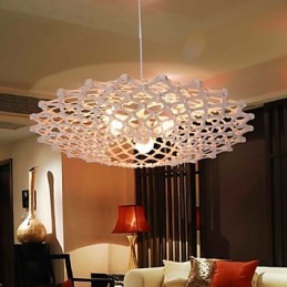 Lustre en bois vintage