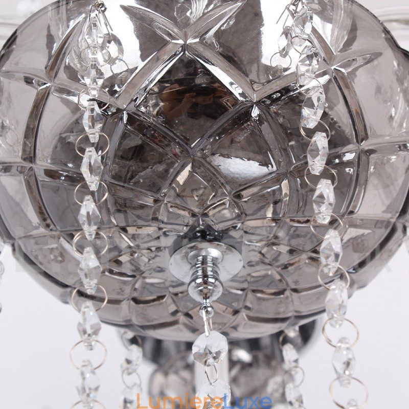 Lustre en cristal K9 à 8 lumières de style bougie