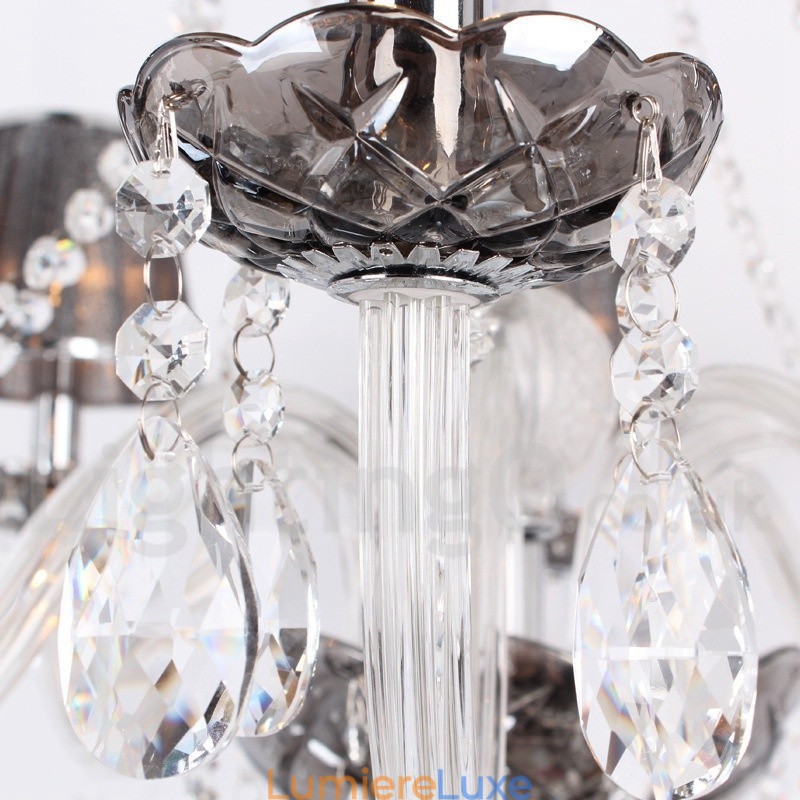 Lustre en cristal K9 à 8 lumières de style bougie