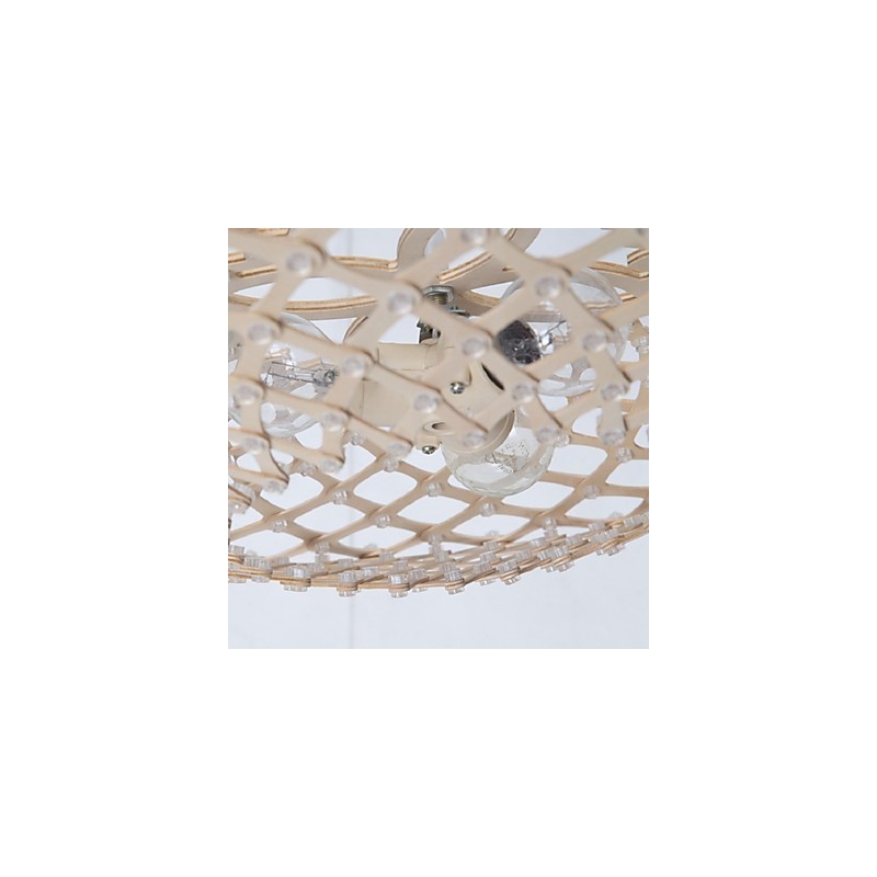 Lustre en bois vintage