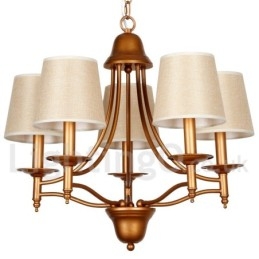 Lustre à 5 lumières de style méditerranéen rétro rustique avec bougies
