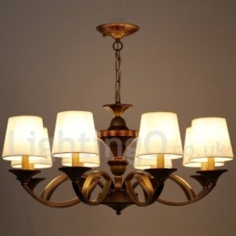 Lustre rustique à 8 lumières de style méditerranéen rétro