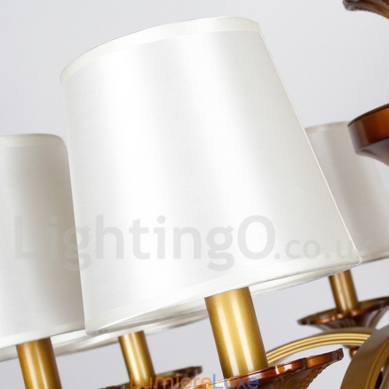 Lustre rustique à 8 lumières de style méditerranéen rétro